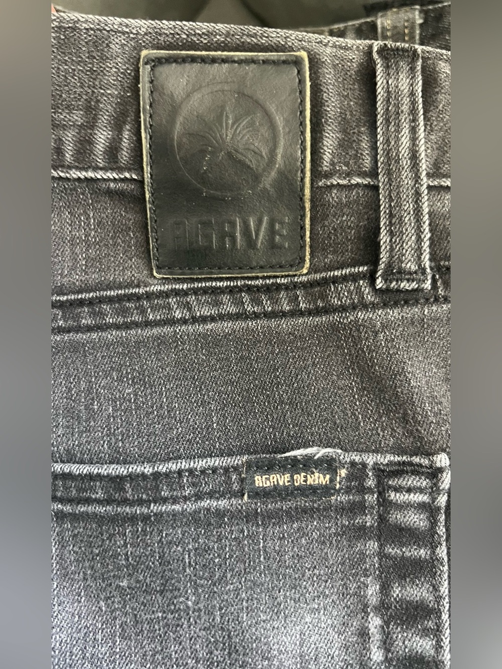 Agave Denim Waterman Triple Black Flex Relaxed Straight Jeans Size 36 USA